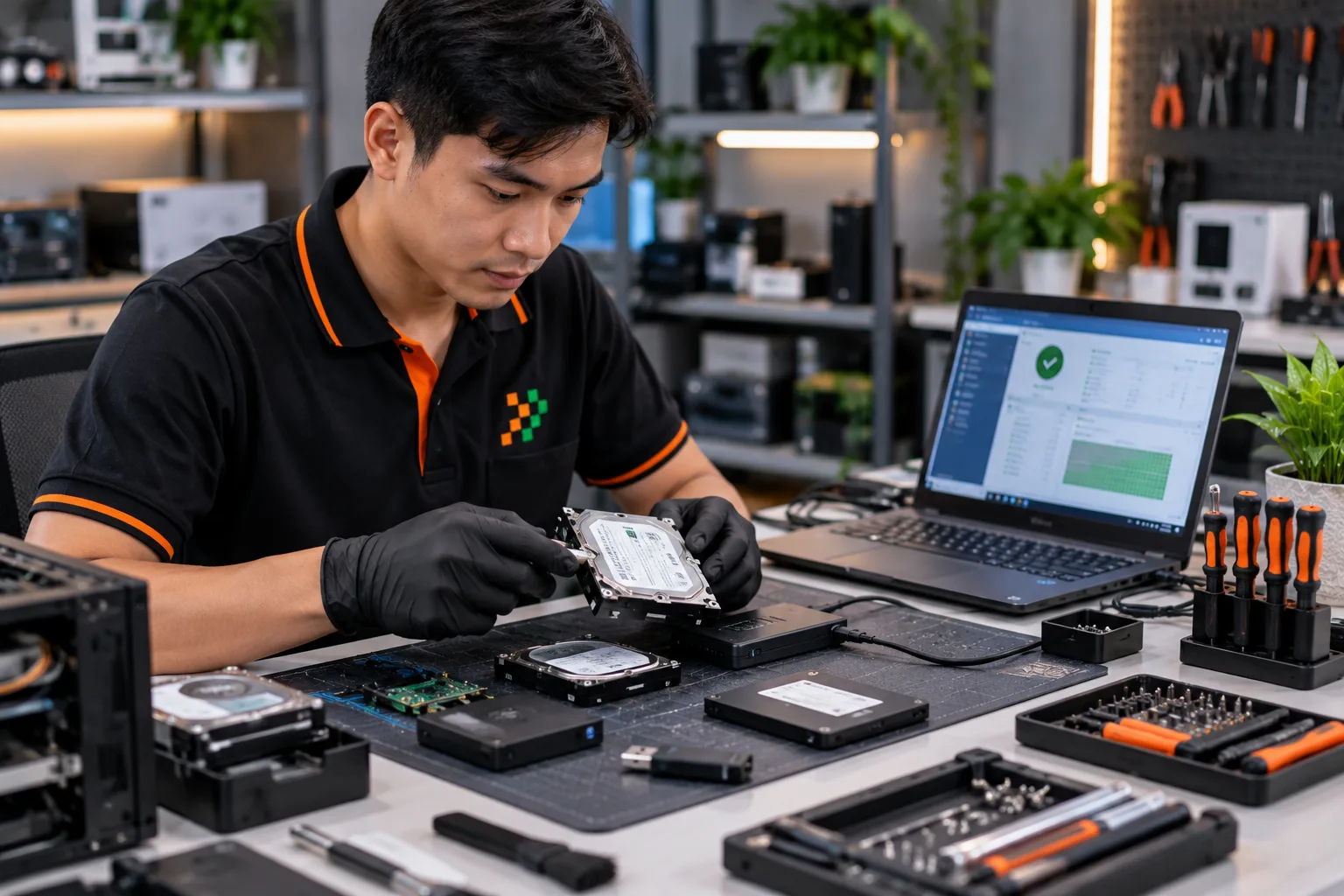 Hình minh họa chẩn đoán thiết bị lưu trữ