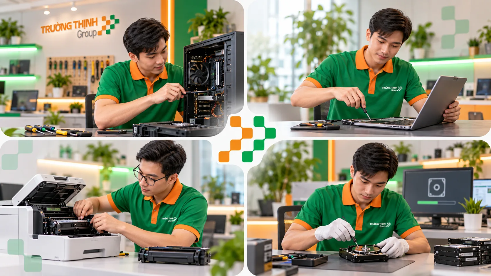 Hình minh họa các chủ đề công nghệ và sửa chữa